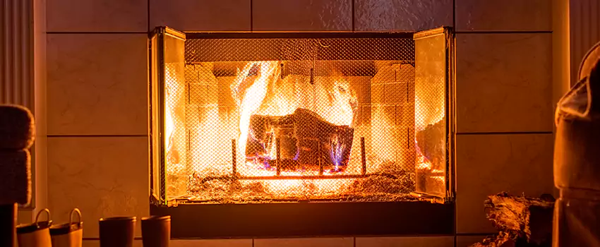 Mendota Hearth Landscape Fireplace Installation in West Babylon, New York