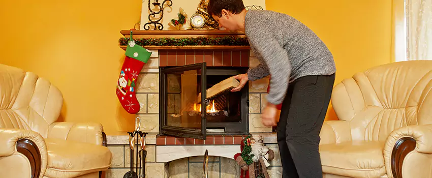 Rusted Metal Fireplace Restoration in West Babylon, New York